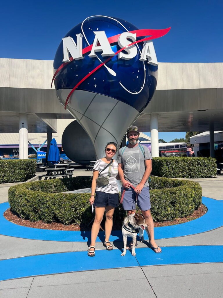 Selfie at the NASA sign