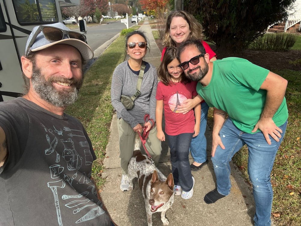 Selfie with Michael Stephanie and their daughter