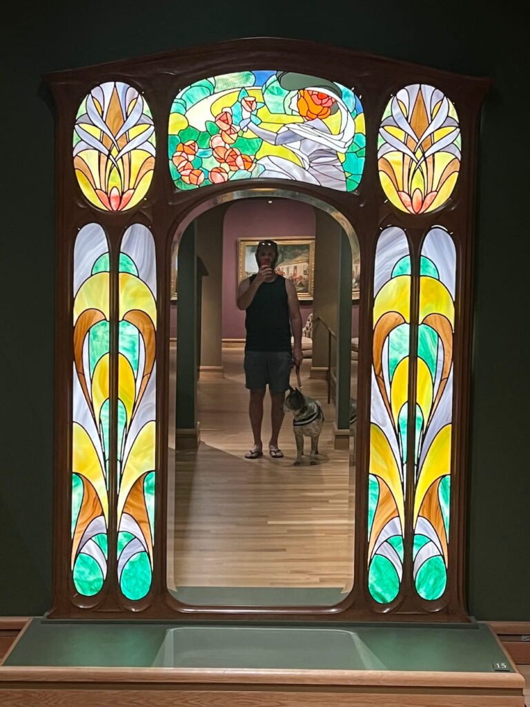 Stained glass mirror