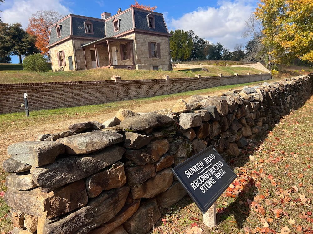 Sunken Road Stone Wall