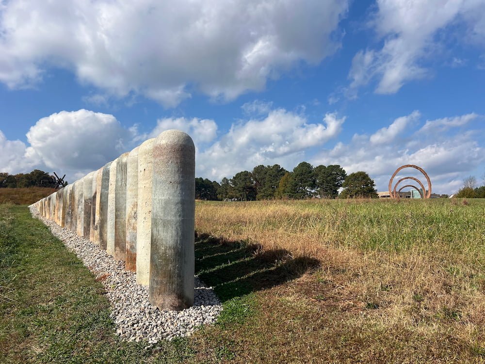 The artwork was dispersed around a large area