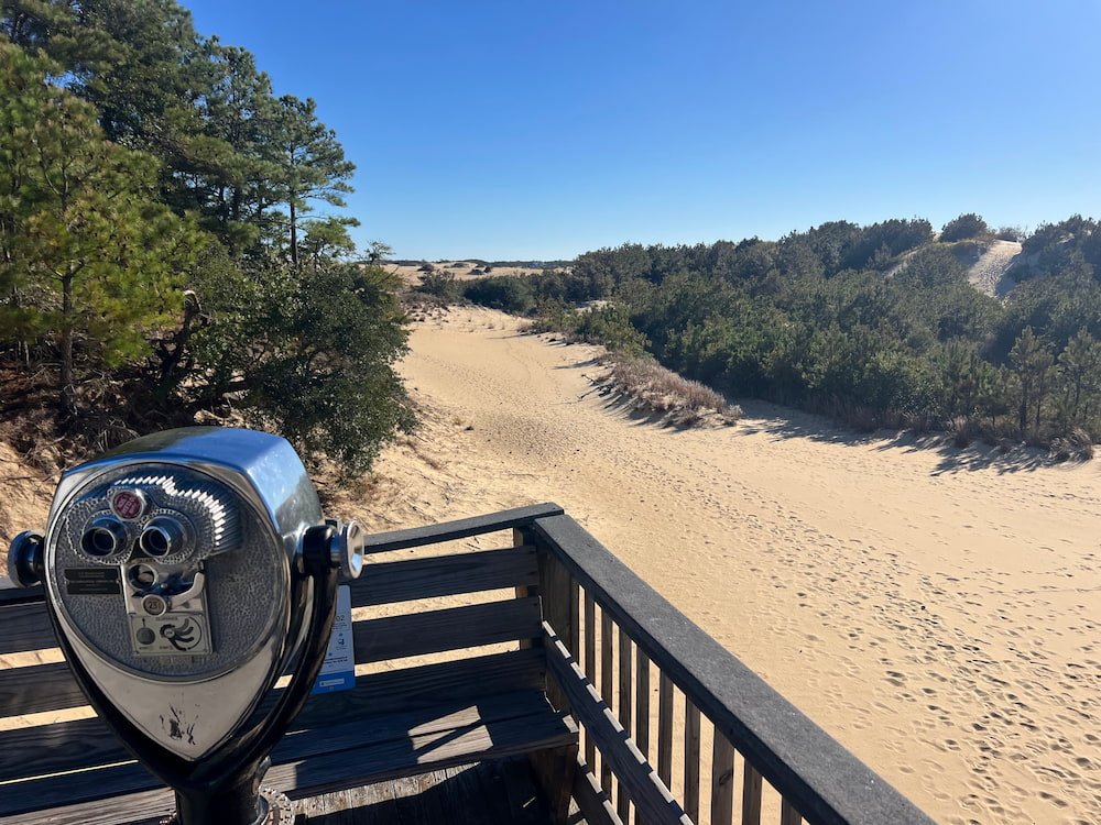 These binoculars had a quarter stuck and Michael did his best to retrieve it with no luck