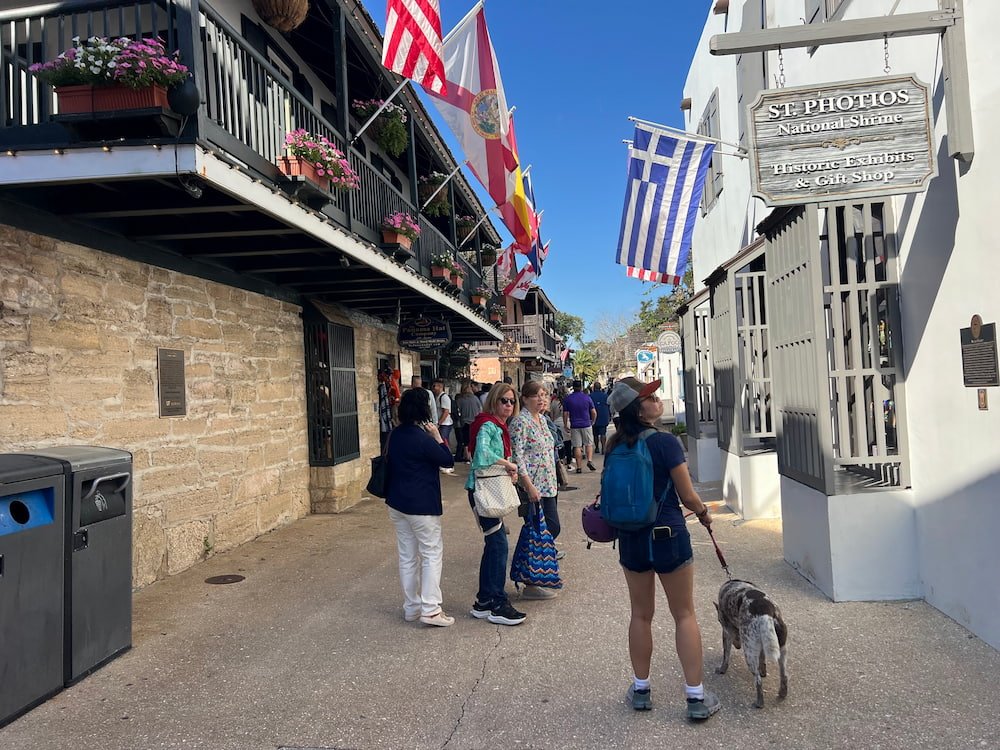 Walking through the historic district