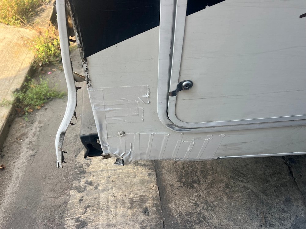 Quick patch job with duct tape