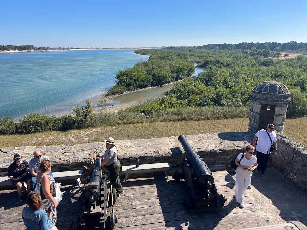 View of the cannons from above